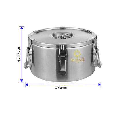 GLEAD Commerciale Maniglia pieghevole Barile isolato Acciaio inossidabile 304 Secchio per zuppa termica Catering Thermos Contenitore