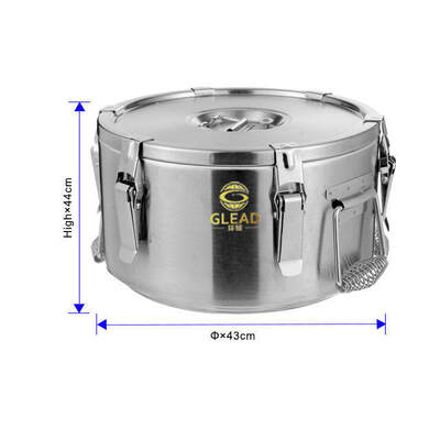 GLEAD Commerciale Maniglia pieghevole Barile isolato Acciaio inossidabile 304 Secchio per zuppa termica Catering Thermos Contenitore
