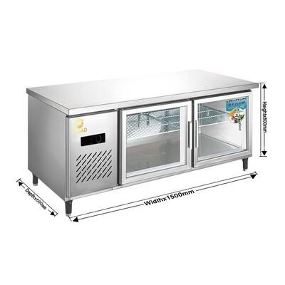Frigorifero da cucina elettrico commerciale Armadio blu Congelatori Frigorifero Acciaio inossidabile