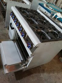 Cucina industriale che cucina la stufa di gas indipendente del bruciatore dell'attrezzatura 6 con il forno