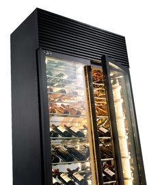 Frigorifero orizzontale del vino del sistema di raffreddamento del fan del dispositivo di raffreddamento del compressore del dispositivo di raffreddamento della bottiglia di vino